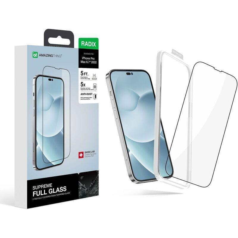 AMAZINGThing iPhone 14 Pro Max Screen Protector 2.75D Fully Covered Radix Glass, , medium