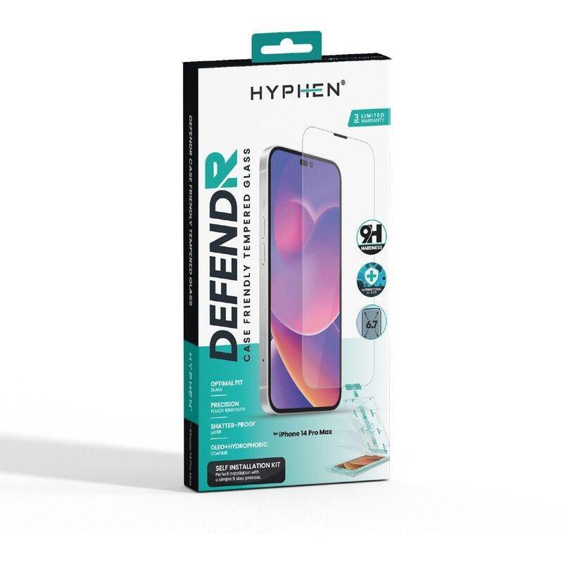 HYPHEN Defendr Tempered Glass Screen Protector for iPhone 14 Pro Max, , medium