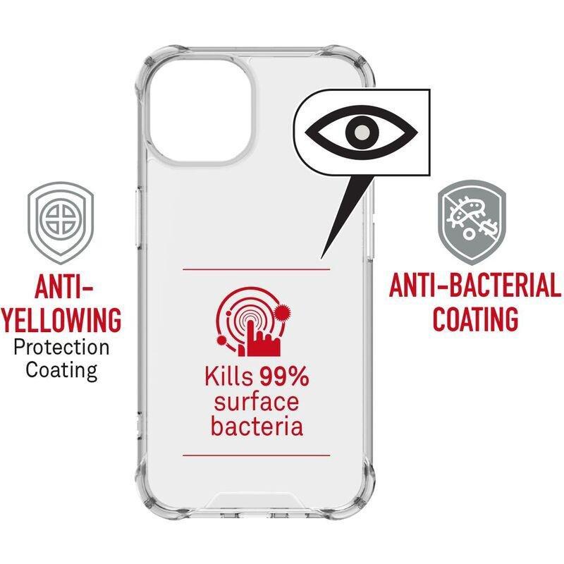 BAYKRON - Baykron Tough Clear Antibacterial & Anti-Yellow Case for iPhone 14 Pro