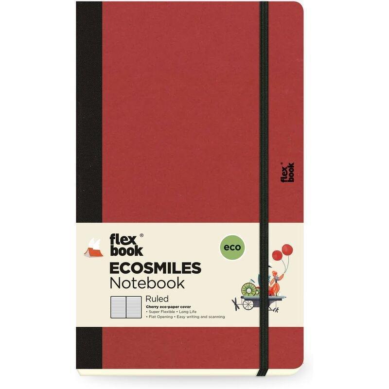 Flexbook Ecosmiles Ruled A5 Notebook - Medium - Cherry (13 x 21 cm), , large image number 0