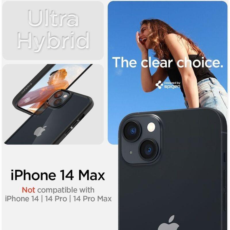Spigen Crystal Hybrid Case for iPhone 14 Plus - Matte Black, , large image number 9