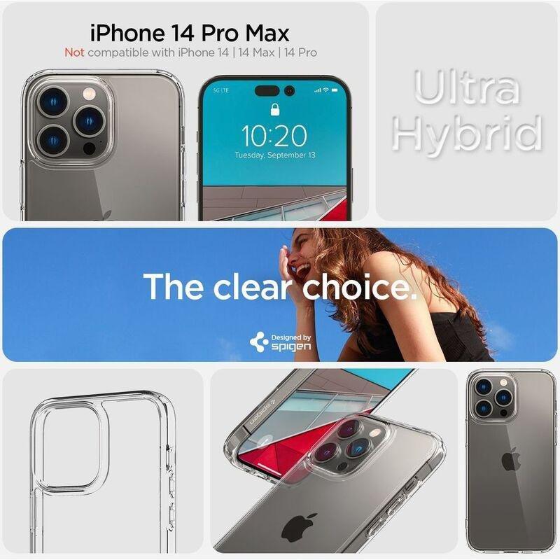 Spigen Crystal Hybrid Case for iPhone 14 Pro Max - Crystal Clear, , large image number 9