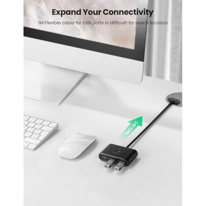 UGreen 4-In-1 USB 3.0 A Data Hub 1M Cable - Black, , large image number 1
