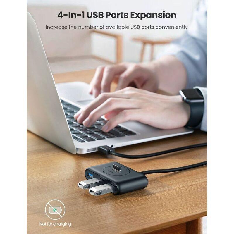 UGreen 4-In-1 USB 3.0 A Data Hub 1M Cable - Black, , large image number 6