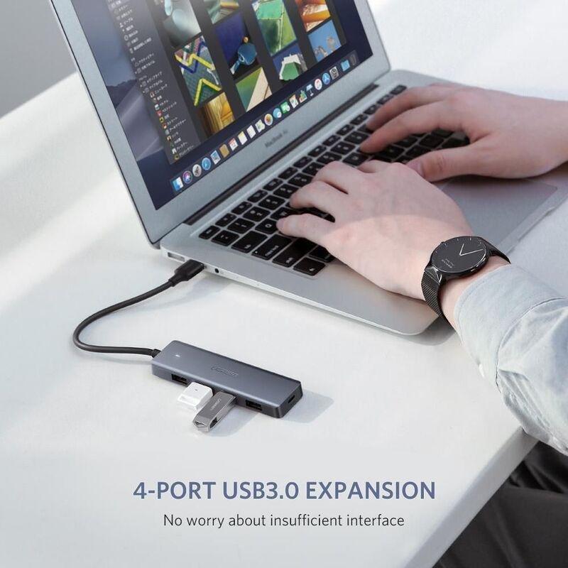 UGreen 4-Port USB 3.0 Hub With Micro USB Power Supply, , large image number 1