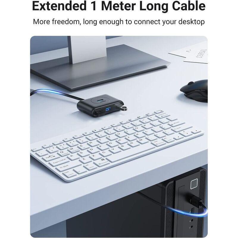 UGreen 4-Port USB 3.0 A Hub With 1m Cable - Black, , large image number 4