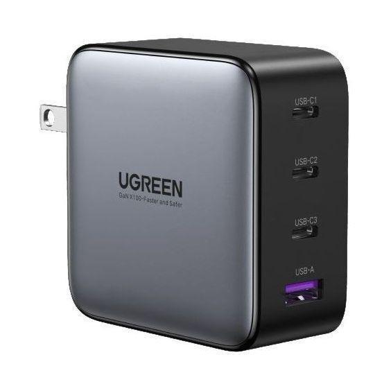 UGreen 4-Port 100W Wall Charger (3 USB-C & 1 USB-A) UK - Black, , medium