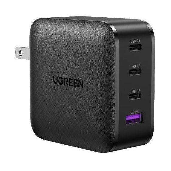 UGreen 4-Port 65W Wall Charger (3 USB-C & 1 USB-A) UK - Black, , medium