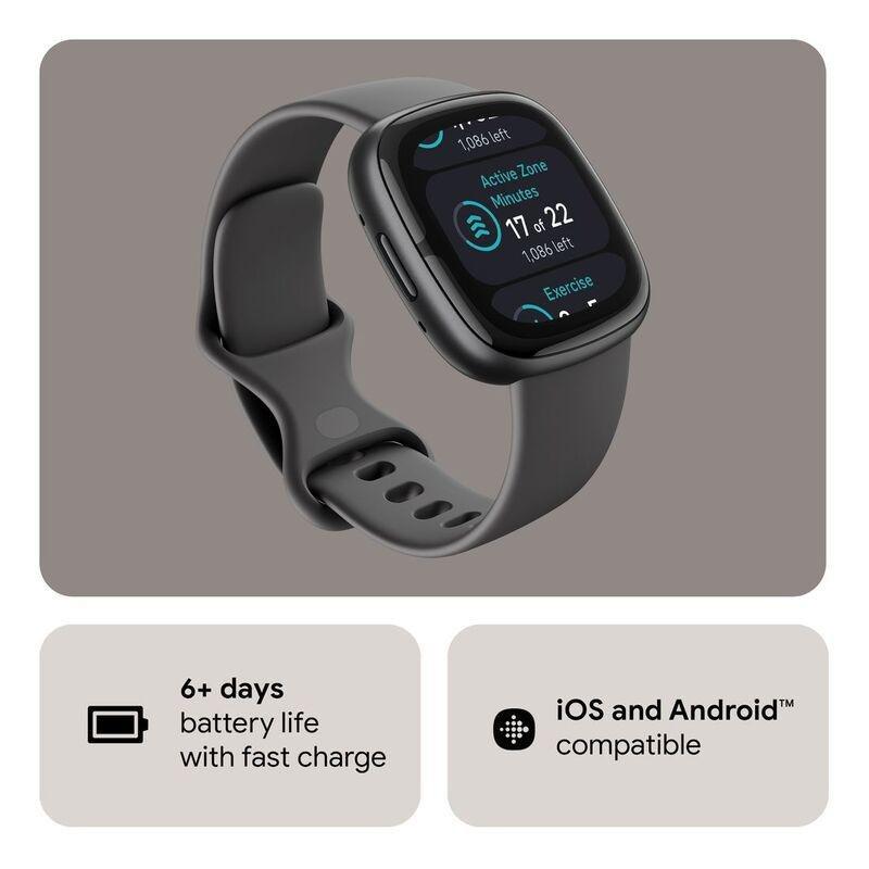 Fitbit Sense 2 Fitness Smartwatch - Shadow Grey / Graphite Aluminum, , large image number 1