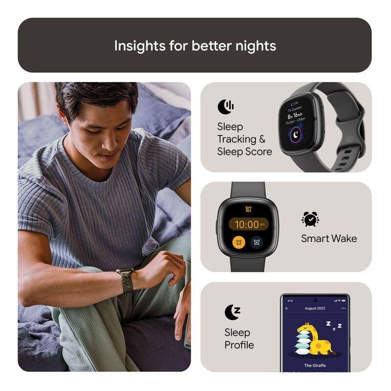 Fitbit Sense 2 Fitness Smartwatch - Shadow Grey / Graphite Aluminum, , large image number 2