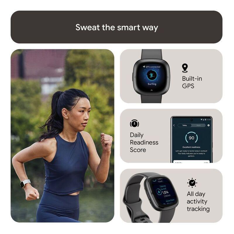 Fitbit Sense 2 Fitness Smartwatch - Shadow Grey / Graphite Aluminum, , large image number 3