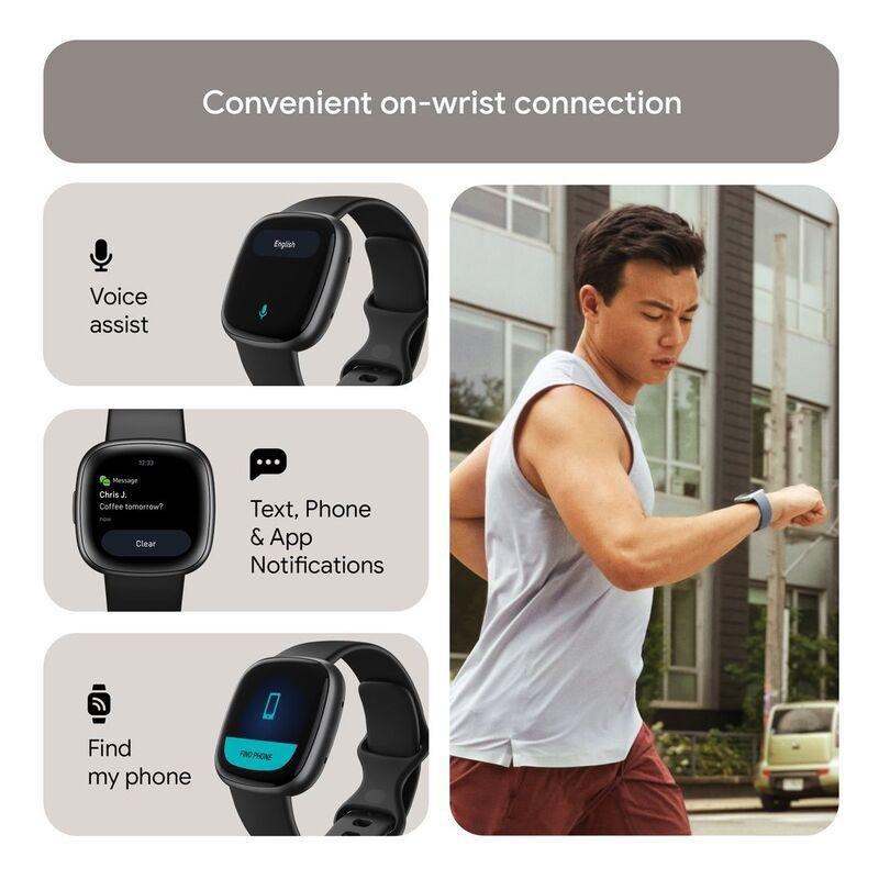 Fitbit Versa 4 Fitness Smartwatch - Black / Graphite Aluminum, , large image number 3