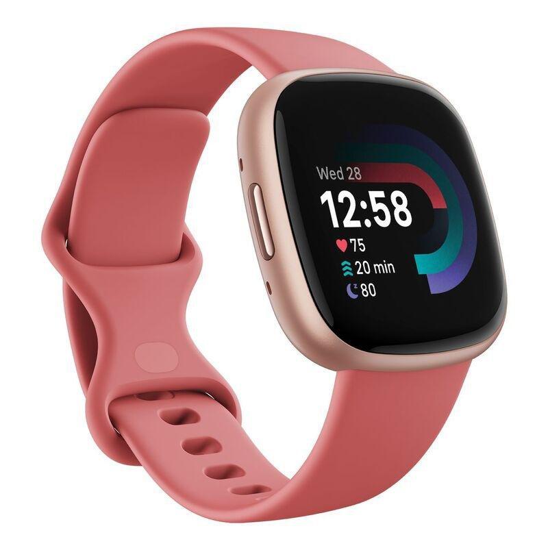 Fitbit Versa 4 Fitness Smartwatch - Pink Sand / Copper Rose Aluminum, , large image number 0