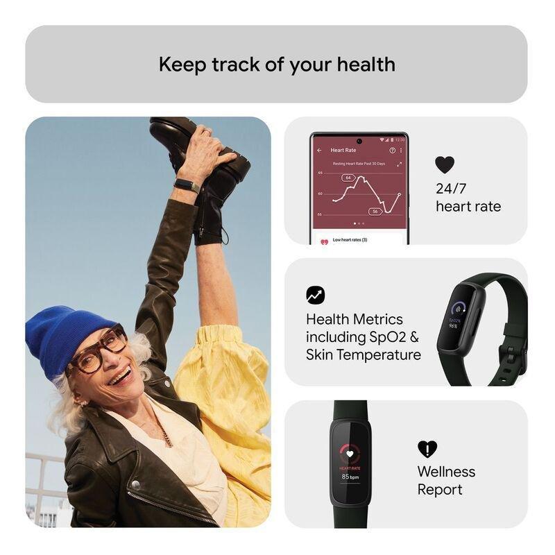 Fitbit Inspire 3 Fitness Tracker - Midnight Zen / Black, , large image number 5