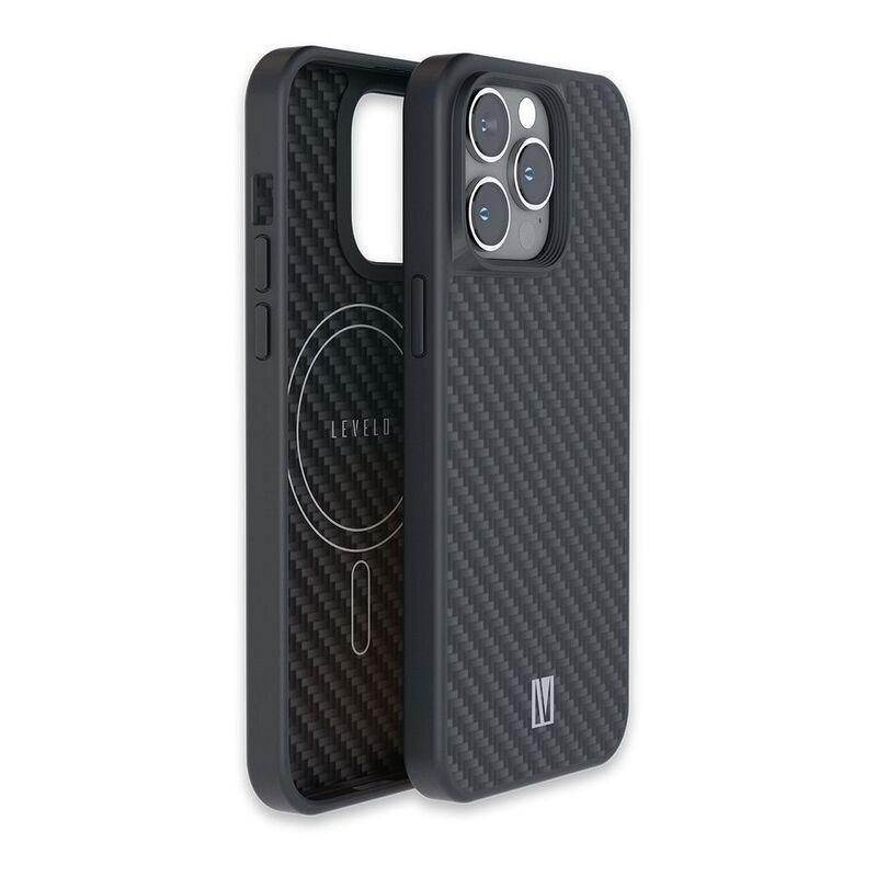 Levelo MagSafe OX Genuine Carbon Fiber Case for iPhone 14 Pro Max - Black, , large image number 0