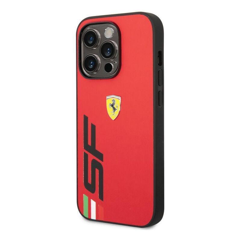 Ferrari PU Leather Case Printed Big Sf Logo iPhone 14 Pro Max - Red, , large image number 1