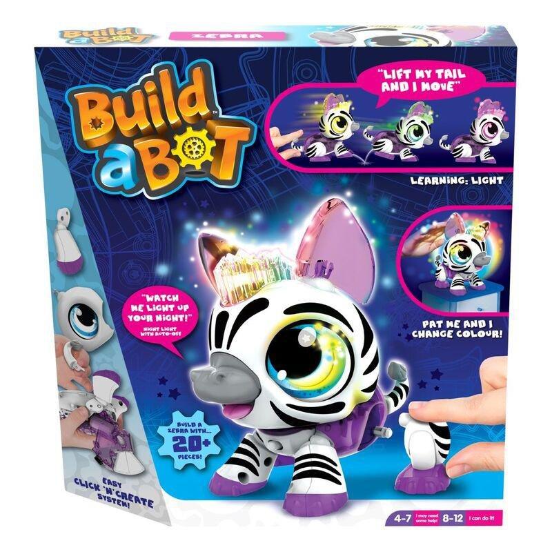 Build A Bot Light Zebra Toy Robot, , large image number 1