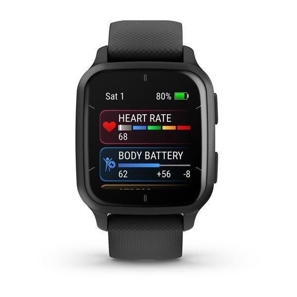 Garmin Venu Sq 2 - Music Edition Smartwatch - Black/Slate, , large image number 1