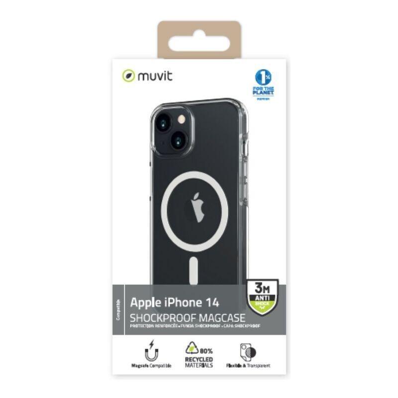 Muvit For Change Recycled case Magsafe For iPhone 14 - Clear, , large image number 1