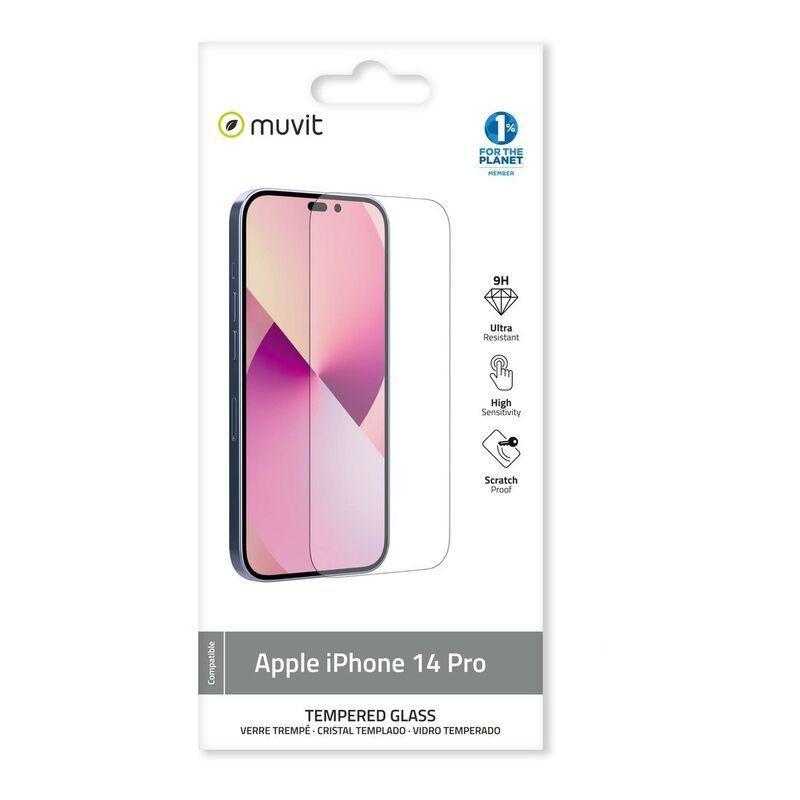 Muvit For Change Tempered Glass Screen Protector For iPhone 14 Plus - Clear, , large image number 1
