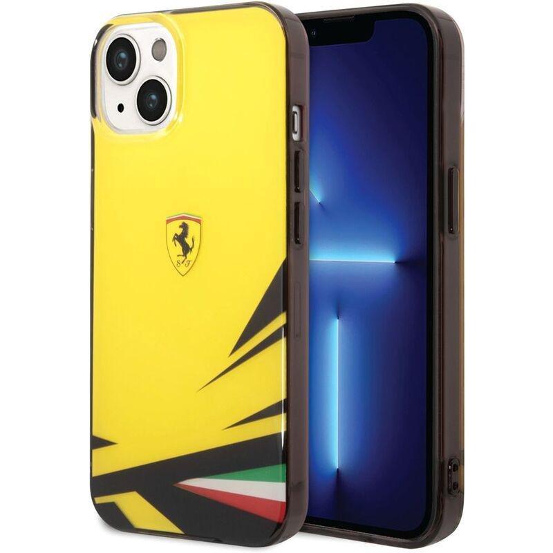 Ferrari PC/TPU Case with Double Layer Print for iPhone 14 - Yellow, , large image number 0