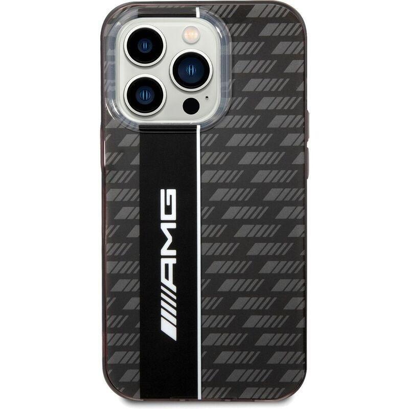 AMG Transparent Double Layer Case with Carbon Pattern Ii for iPhone 14 Pro - Black, , large image number 0
