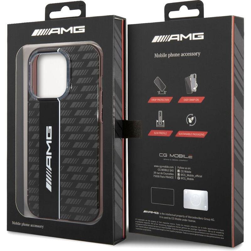 AMG Transparent Double Layer Case with Carbon Pattern Ii for iPhone 14 Pro - Black, , large image number 2