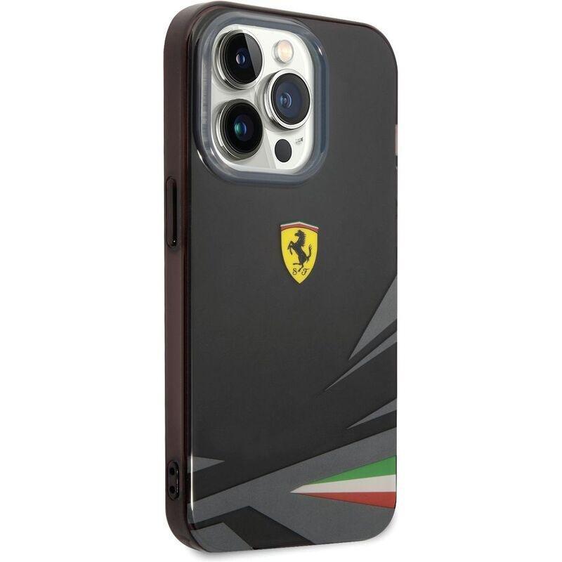 Ferrari PC/TPU Case with Double Layer Print for iPhone 14 Pro - Black, , large image number 3