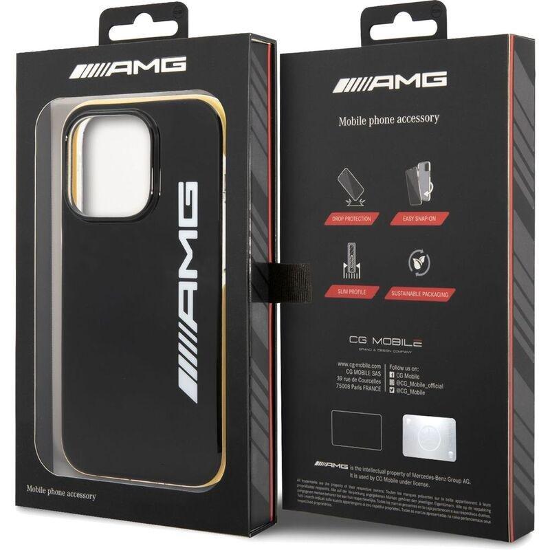 AMG PC/TPE Hard Case for iPhone 14 Pro Max - Black/Yellow, , large image number 2