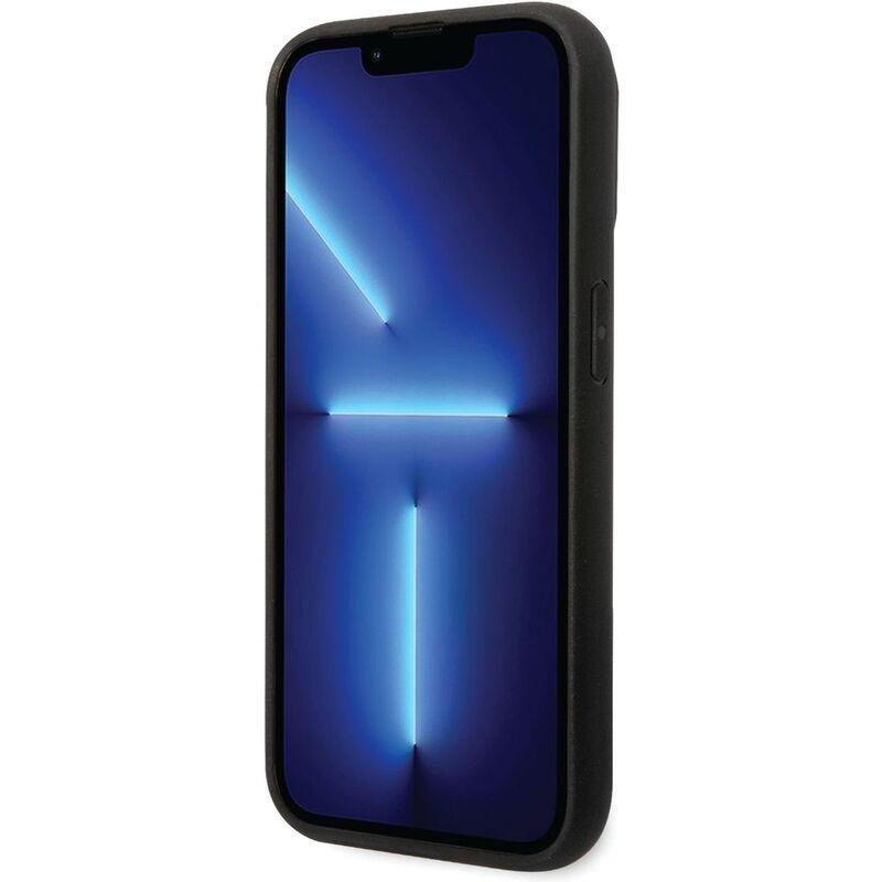 Ferrari Bimaterial Carbon/Polycarbonate Case with Silver Stripe for iPhone 14 Pro Max - Black, , large image number 4
