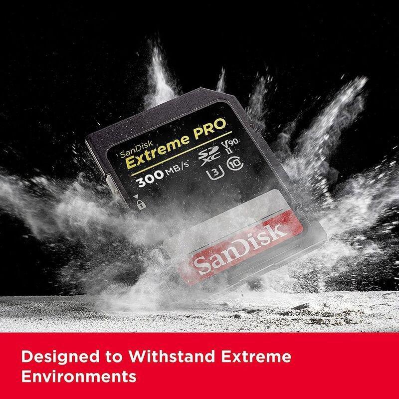 SANDISK - SANDISK Extreme Pro SDXC Card 300MB/S UHS-II V90 - 128GB