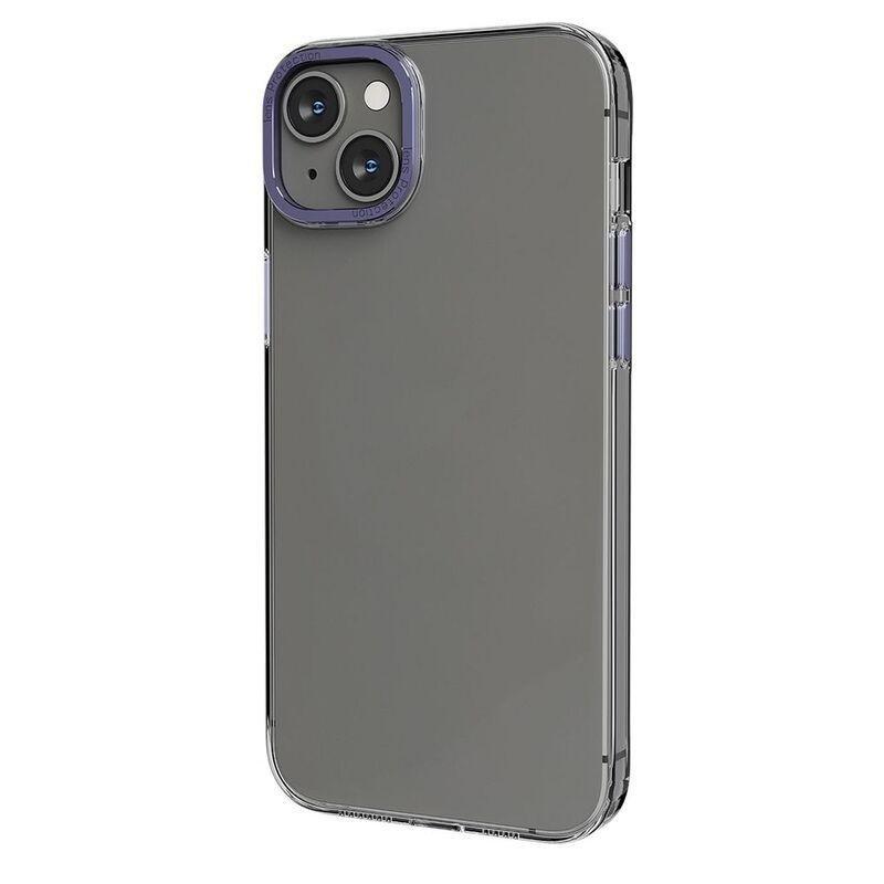 Levelo Sensa Clear Back Case For iPhone 14 Plus - Clear/Purple, , large image number 0