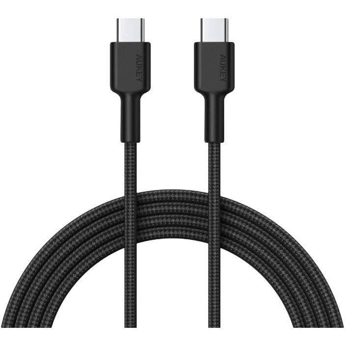 Aukey CB-CD45 USB C-C Nylon Braided Cable USB 2.0 0.9m - Black, , large image number 0