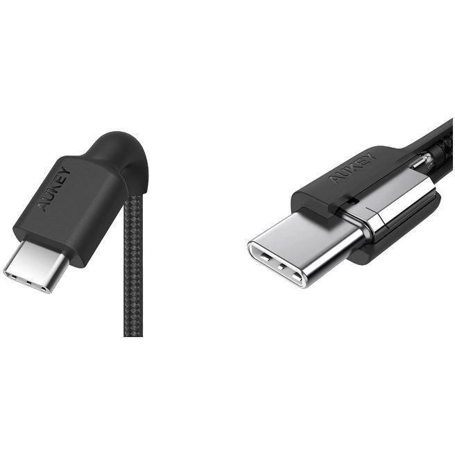 Aukey CB-CD45 USB C-C Nylon Braided Cable USB 2.0 0.9m - Black, , large image number 1