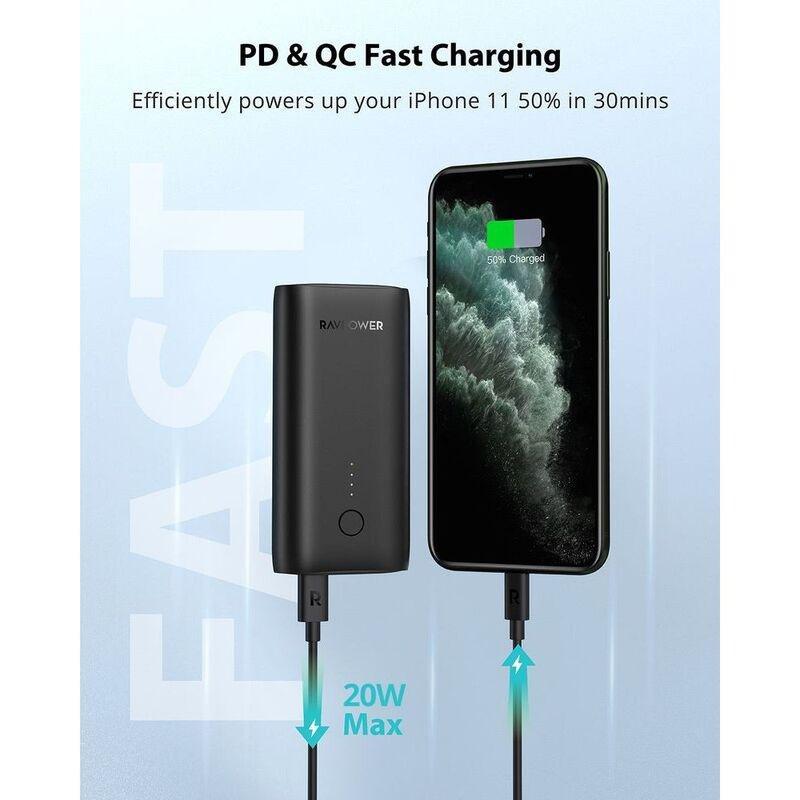 Ravpower RP-PB205 10000mAh PD 20W + QC 2-Port Slim Power Bank, , large image number 2