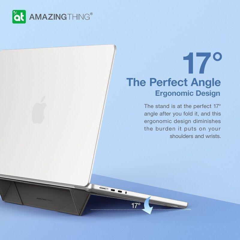 AmazingThing Marsix Pro Case With Magnetic Stand For MacBook Air 13 (2022) - Matte Clear/Grey, , large image number 3
