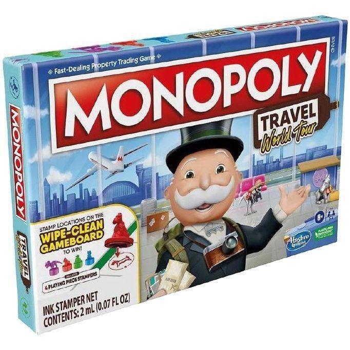 Hasbro Monopoly Travel World Tour Board Game F4007, , large image number 1