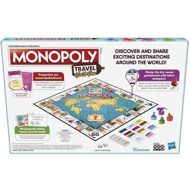 Hasbro Monopoly Travel World Tour Board Game F4007, , large image number 2