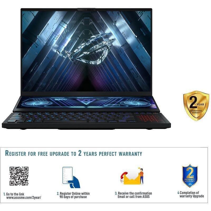 ASUS ROG Zephyrus Duo 16 Powerful Gaming Laptop AMD Ryzen 9-6900HX/32GB/2TB SSD/NVIDIA GeForce RTX 3080 Ti 16GB/16" QHD+/165Hz/Windows 11 Home-Black, , large image number 1