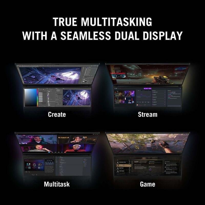 ASUS ROG Zephyrus Duo 16 Powerful Gaming Laptop AMD Ryzen 9-6900HX/32GB/2TB SSD/NVIDIA GeForce RTX 3080 Ti 16GB/16" QHD+/165Hz/Windows 11 Home-Black, , large image number 5