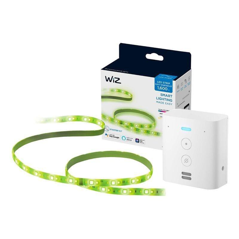 Wiz Wi-Fi Strip 2m 1600lm Starterkit + Amazon Echo Flex With Alexa - White (Bundle), , large image number 0