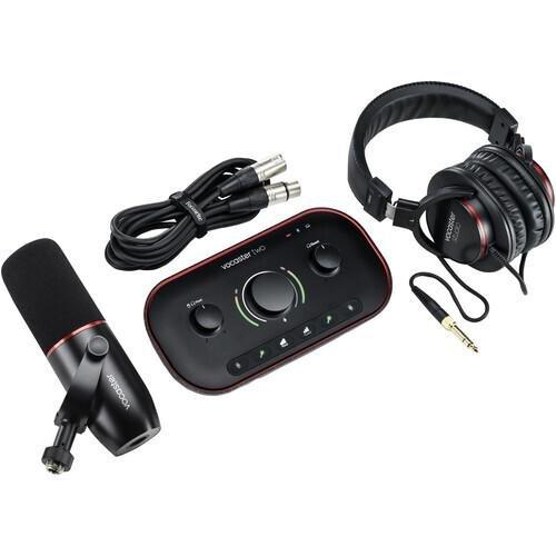 Focusrite Vocaster Two Studio Dm2 Dynamic Microphone & Hp60V Black, , large image number 0