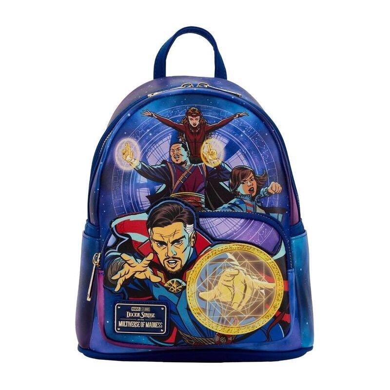 Loungefly Leather Marvel Dr. Strange Multiverse Mini Backpack (Glows In The Dark), , large image number 0