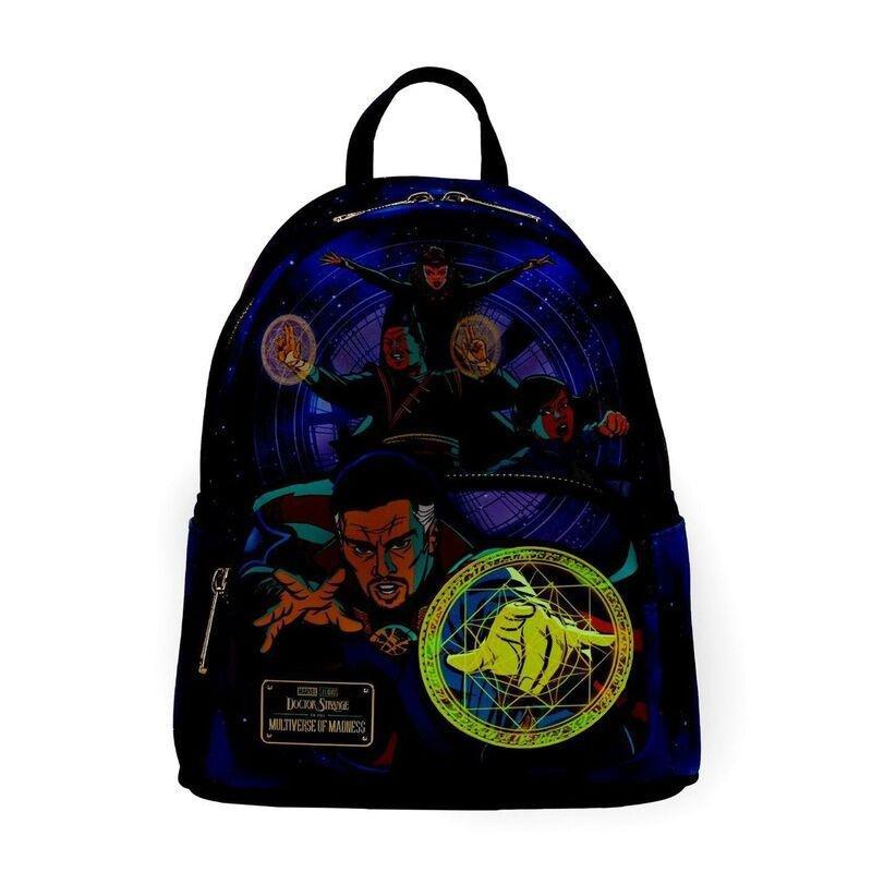 Loungefly Leather Marvel Dr. Strange Multiverse Mini Backpack (Glows In The Dark), , large image number 4
