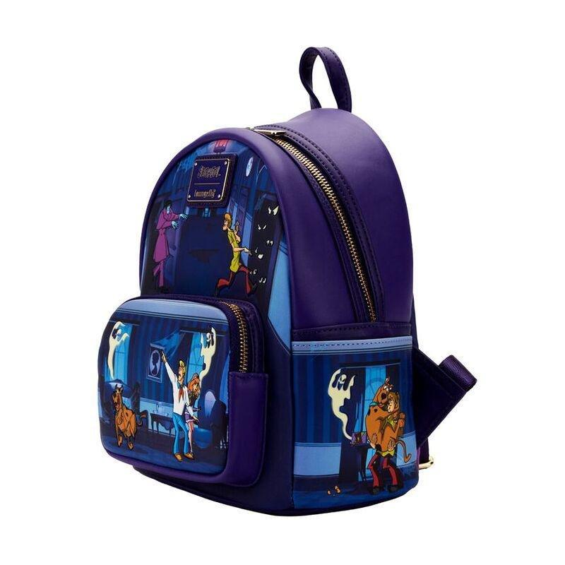 Loungefly Leather Scooby Doo Monster Chase Mini Backpack (Glows In The Dark), , large image number 1