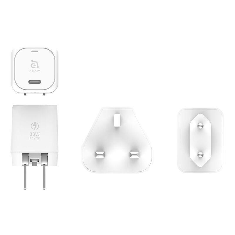 Adam Elements Omnia P3 USB-C 33W Compact Wall Charger - White, , large image number 5