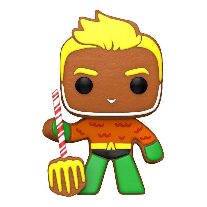 Funko Pop Heroes Dc Holiday Gingerbread Aquaman Vinyl Figure, , large image number 0