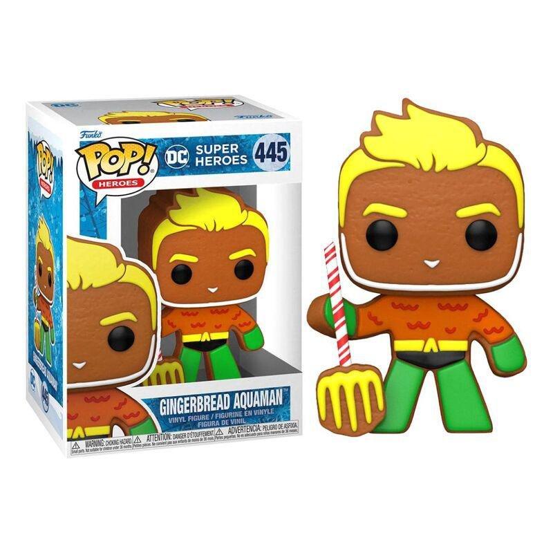 Funko Pop Heroes Dc Holiday Gingerbread Aquaman Vinyl Figure, , large image number 1