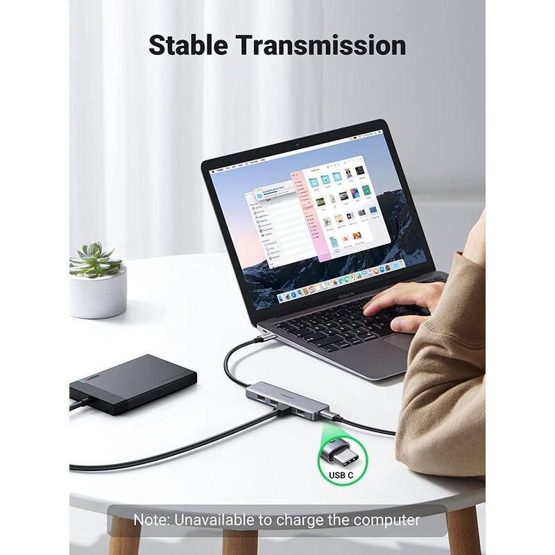 Ugreen 4 Ports USB-C Hub - Silver, , large image number 2