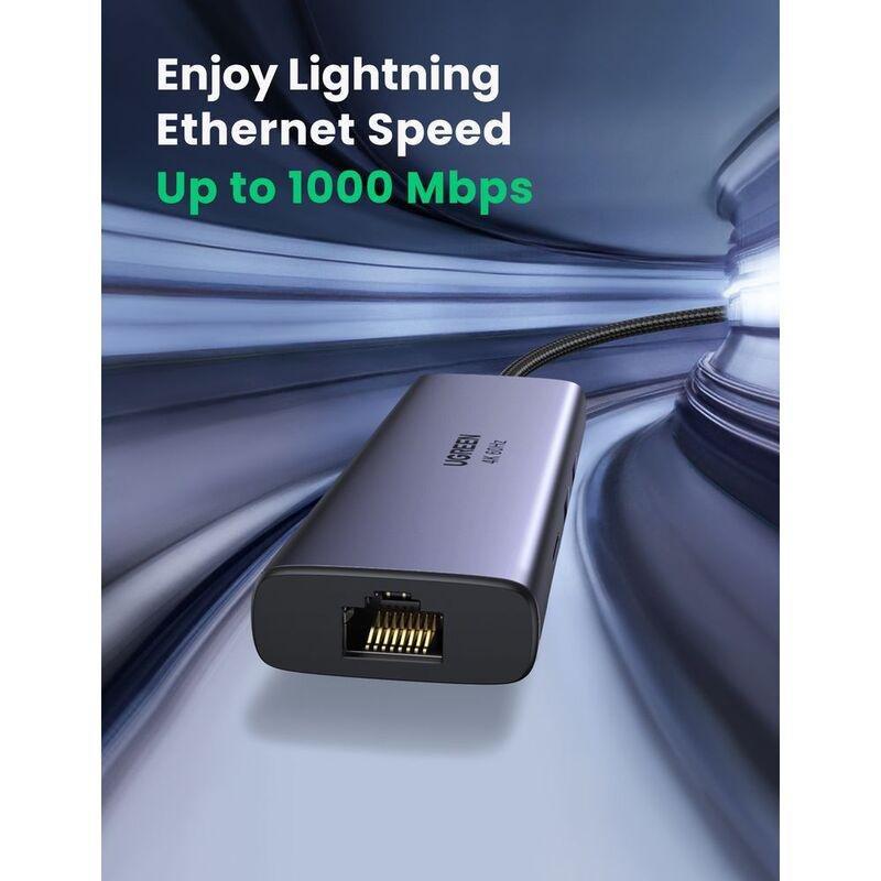 Ugreen 6-in-1 USB C Hubs with 3 Ports USB 3.0, SD/TF Card Reader USB-C to HDMI Adapter, , large image number 0